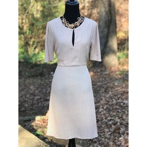 COPY - H&M Short Sleeve Print Dress Sz 12 Cream NWT